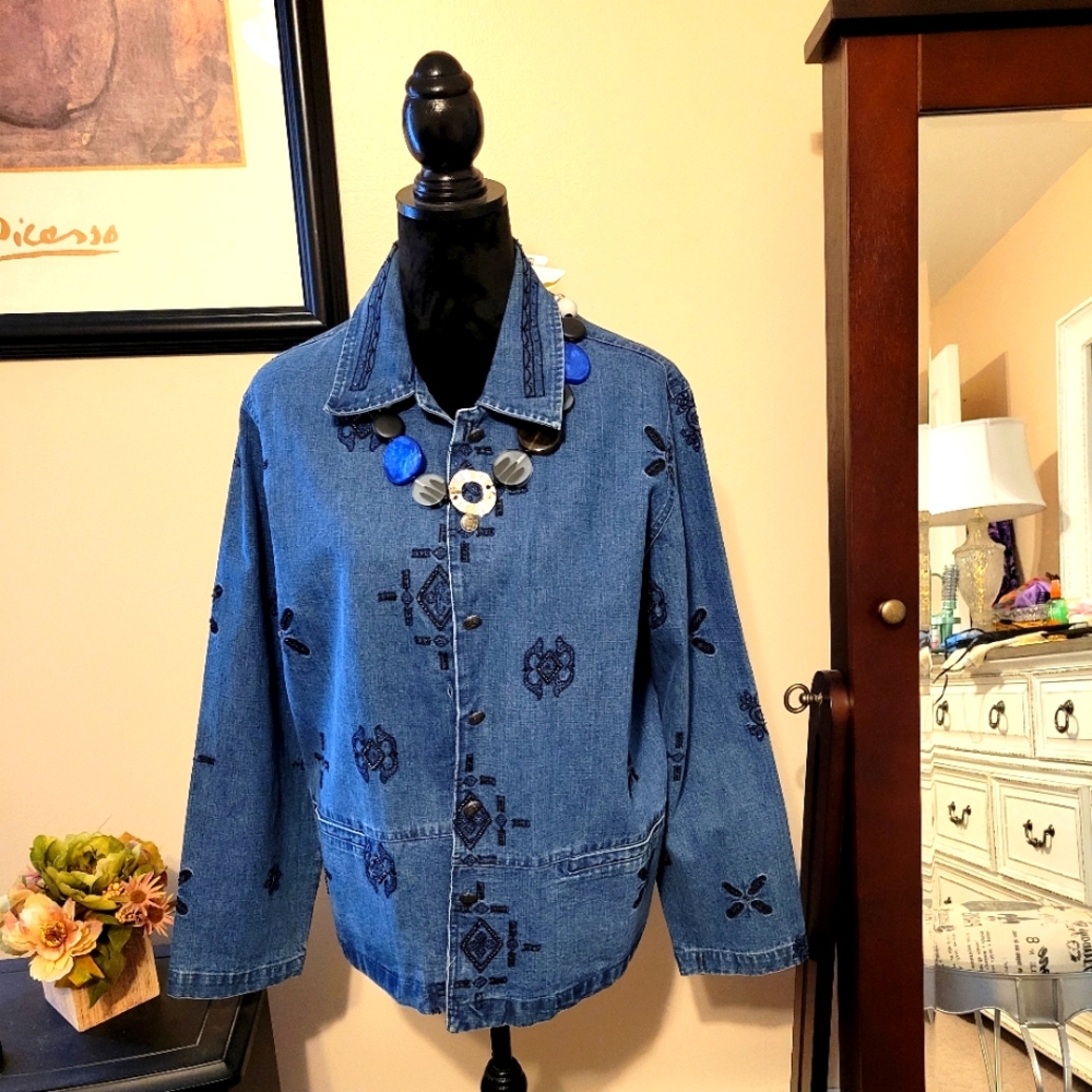 Jean Jacket with beading from Casual Corner
